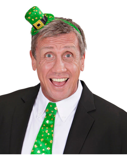 St. Patricks Day Haarreif mit Mini-Hut