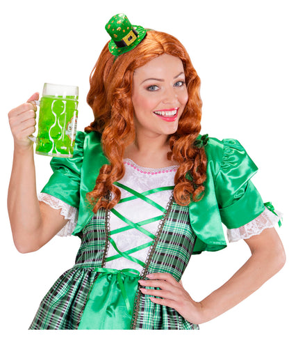 St. Patricks Day Haarreif mit Mini-Hut