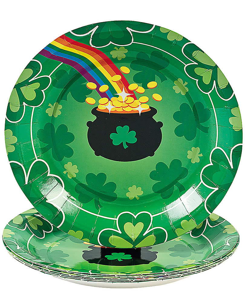 St. Patricks Day Dessert Pappteller 8 St.