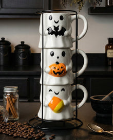 Stapelbare Halloween Gespenster Tassen 3er-Set 29,5cm