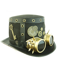 Steampunk Zylinder mit Fliegerbrille