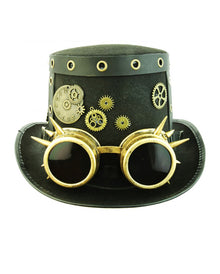 Steampunk Zylinder mit Fliegerbrille