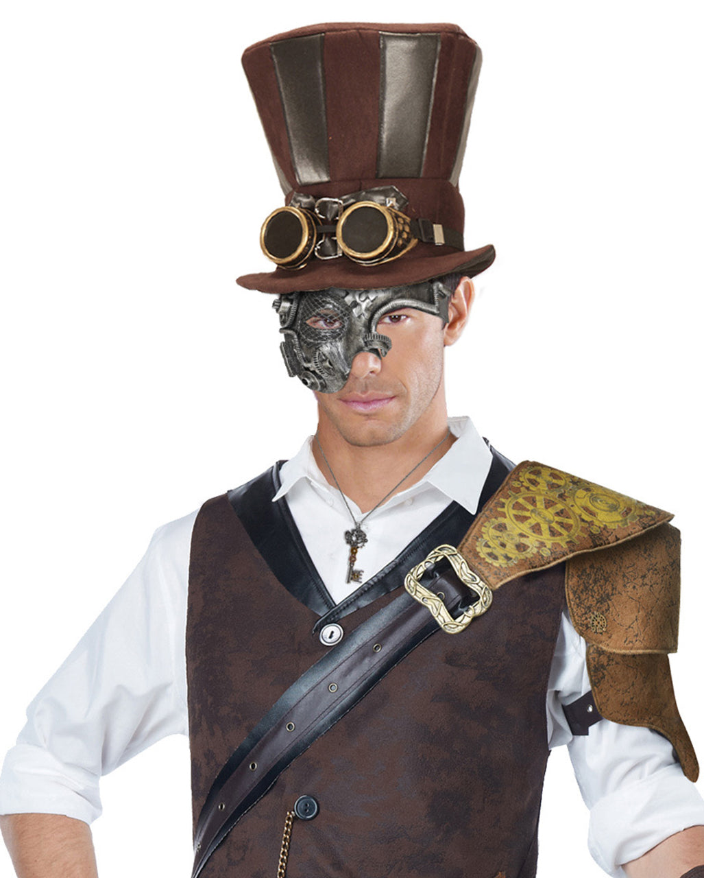 Steampunk Phantom Maske Silber