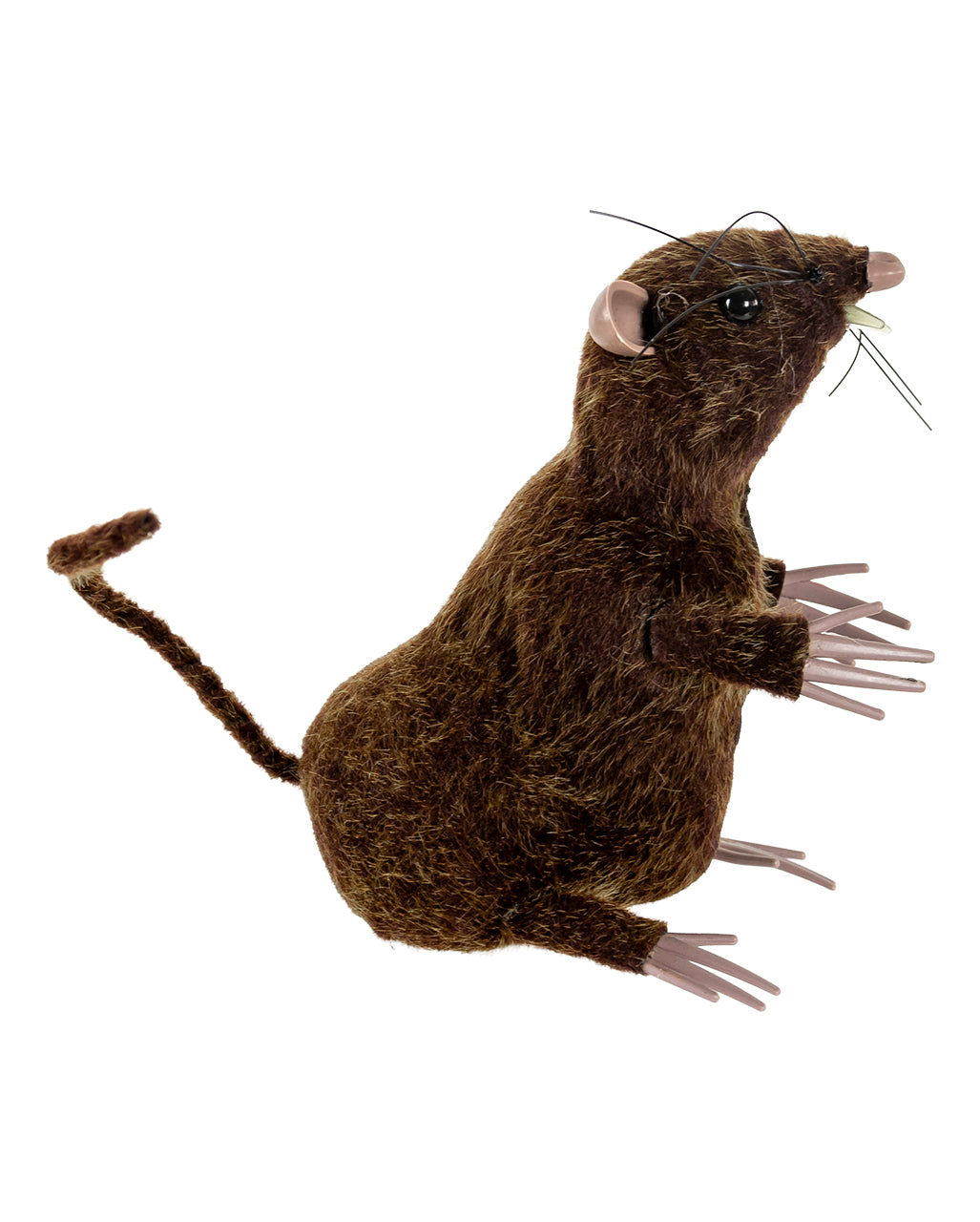 Staande Rat Met Imitatiebont 11cm