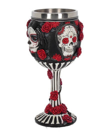 Sugar Skull Trinkkelch mit Rosen