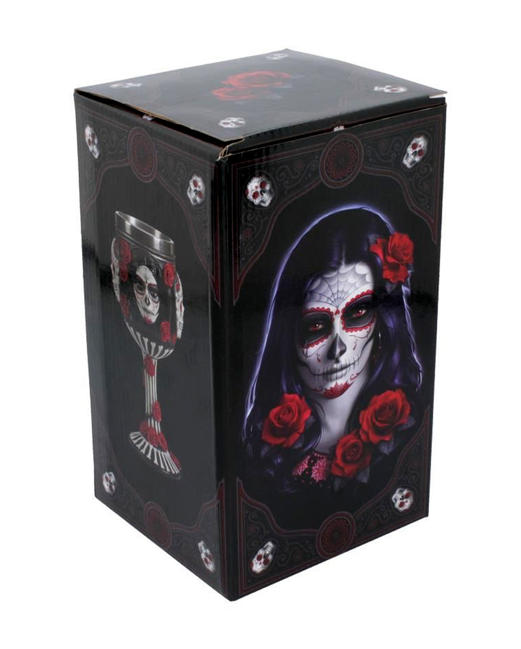 Sugar Skull Trinkkelch mit Rosen