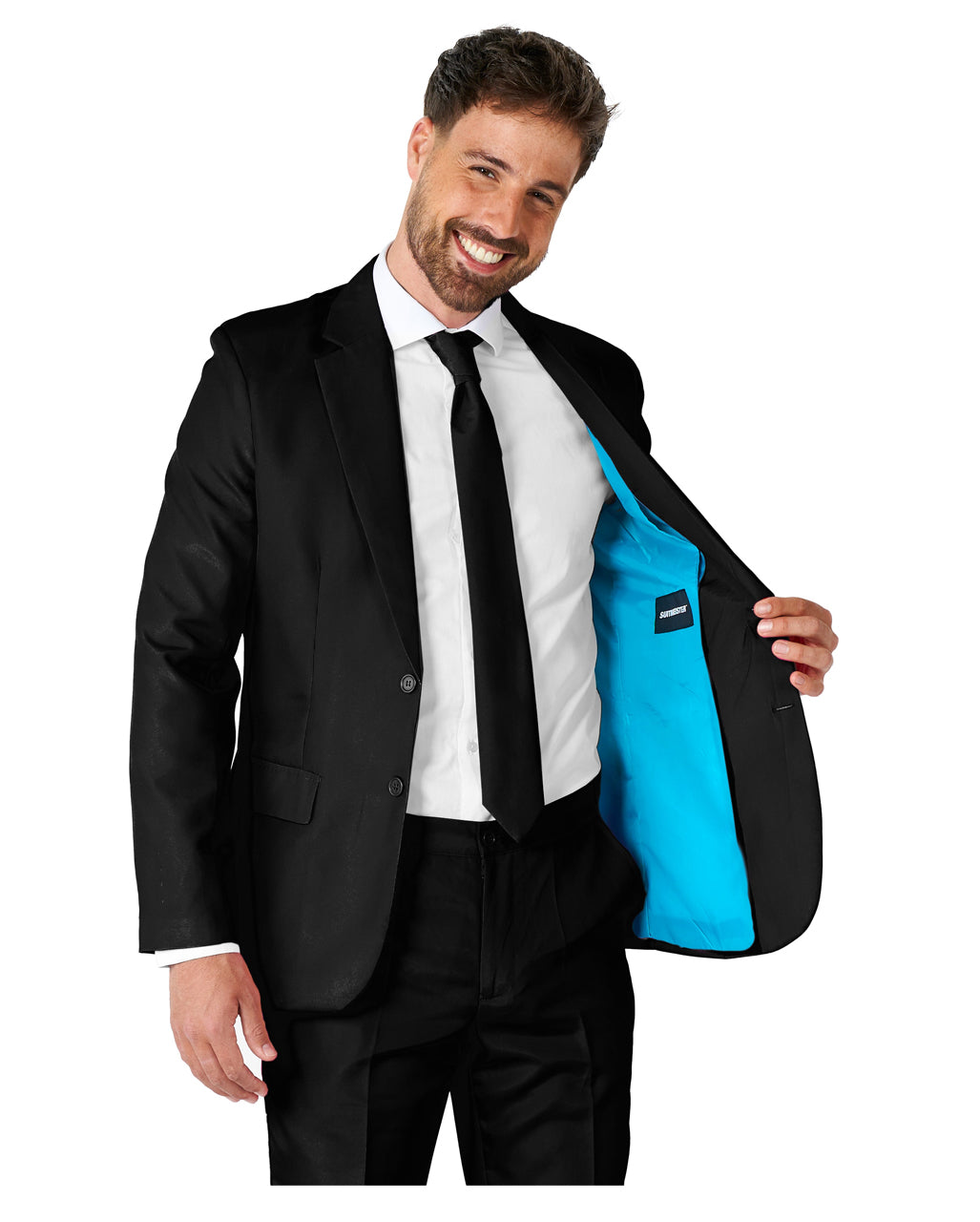 Suitmeister Solid Black Anzug