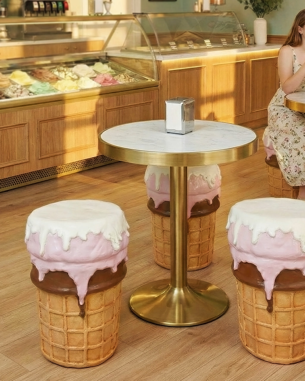 Summerween Eiscreme Hocker 47cm