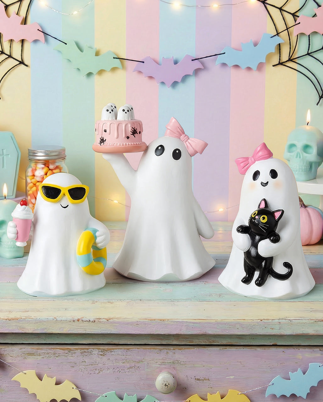 Summerween Geist mit Kätzchen 20cm