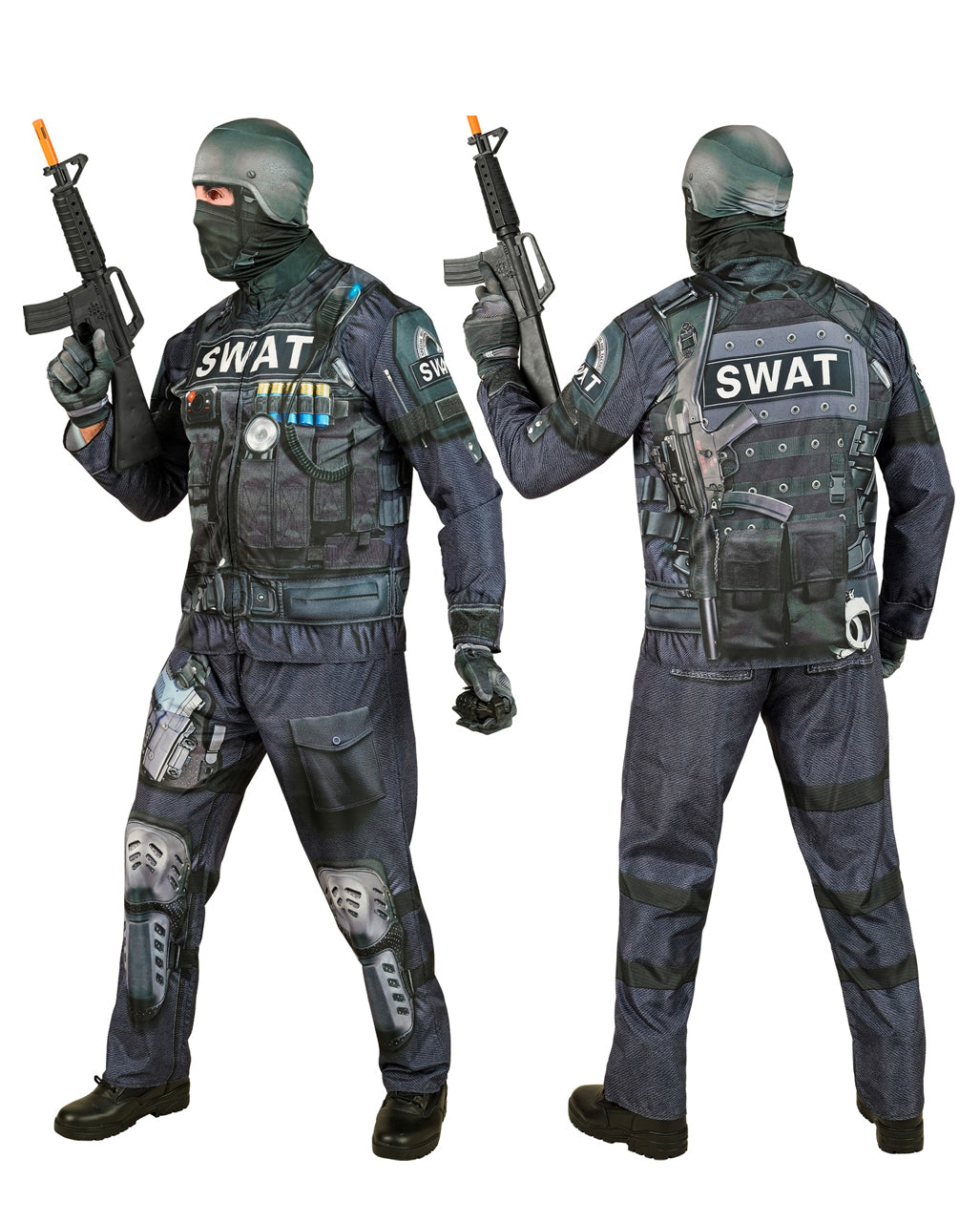 S.W.A.T. Schnellkostüm mit Maske