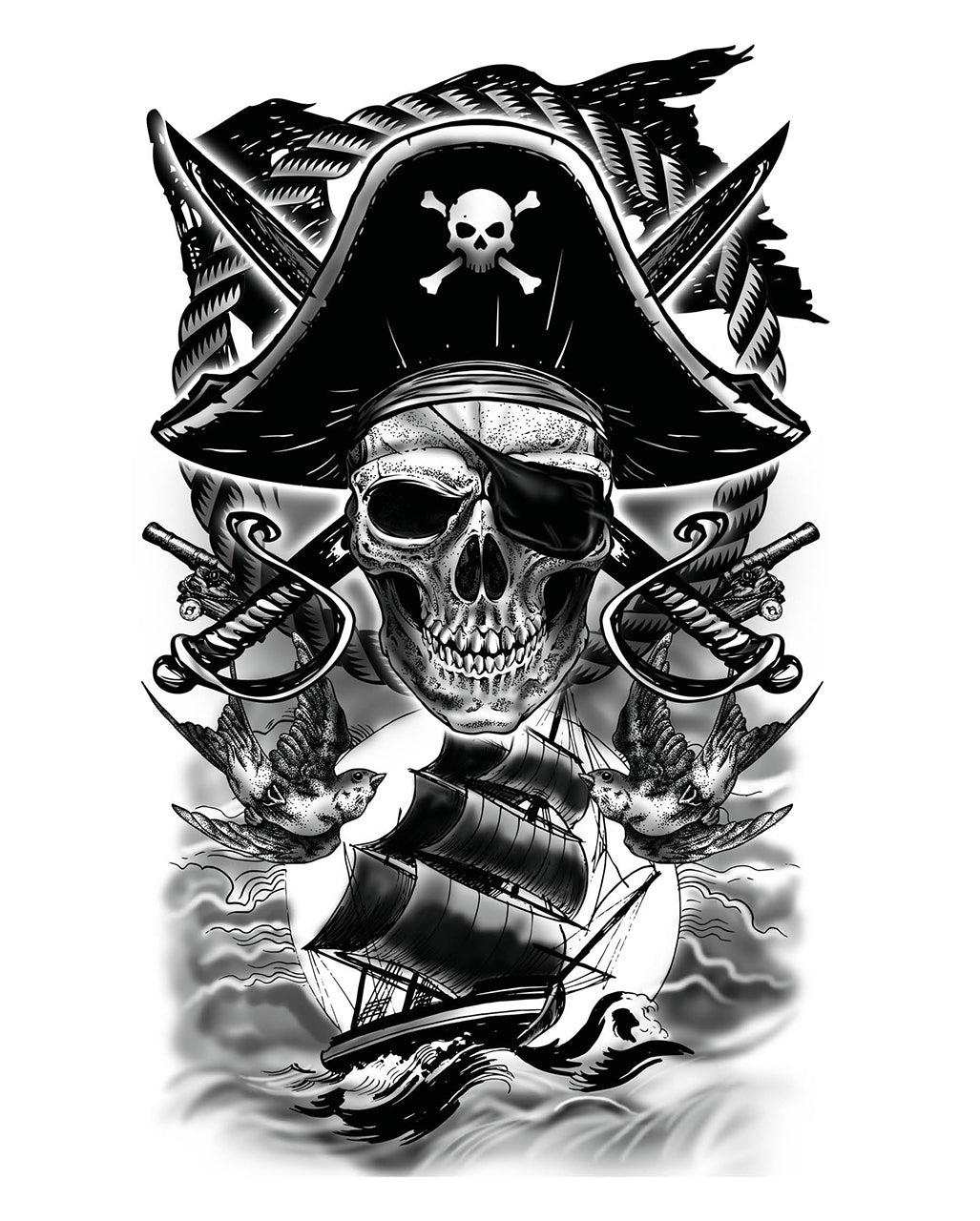 Tatouage Temporaire De Pirate à Coller