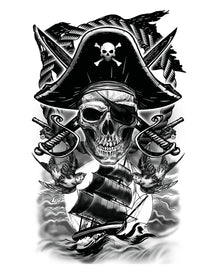 Temporäres Piraten Tattoo zum Aufkleben