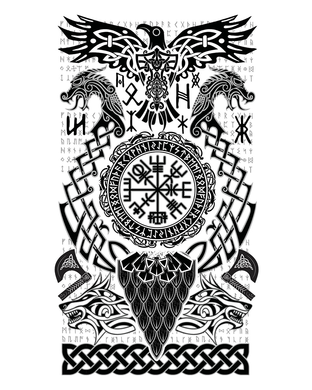 Temporäres Wikinger Tattoo zum Aufkleben
