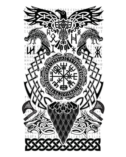 Temporäres Wikinger Tattoo zum Aufkleben