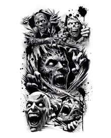 Temporäres Zombie Apokalypse Tattoo zum Aufkleben