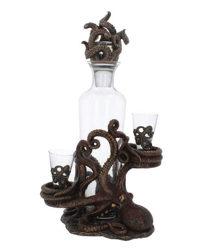 Oktopus Temptation Flaschen & Schnapsglashalter 40cm