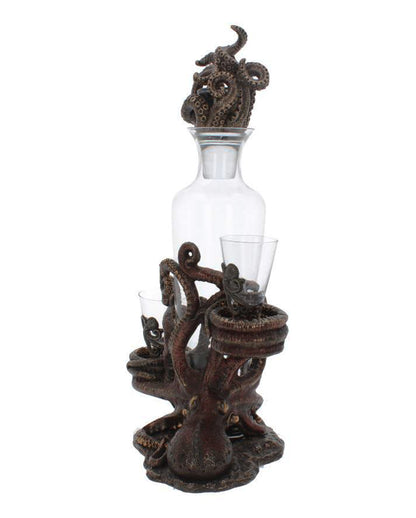 Oktopus Temptation Flaschen & Schnapsglashalter 40cm