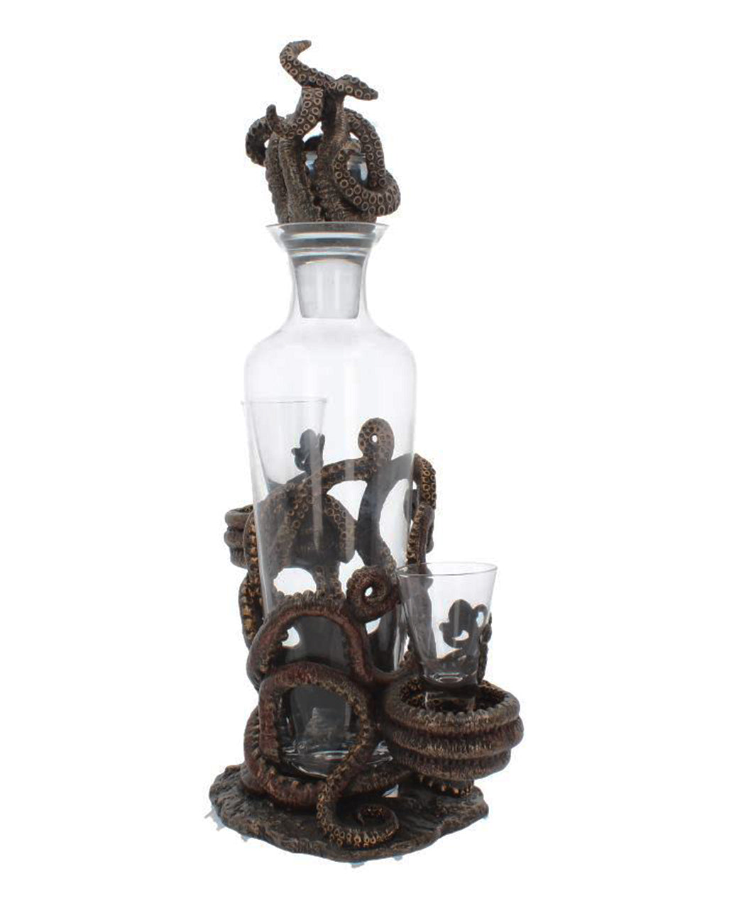 Oktopus Temptation Flaschen & Schnapsglashalter 40cm