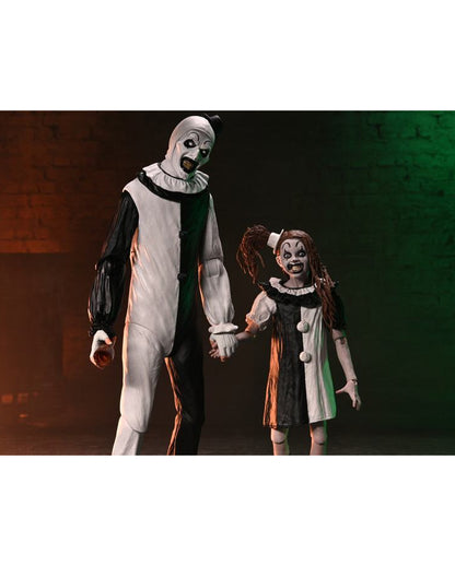 Terrifier 2 Art The Clown & Little Pale Girl NECA Actionfigur 17,5 cm