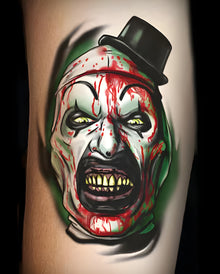 Art the Clown - Terrifier Portrait Klebetattoo
