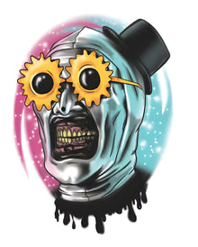 Terrifier- Art the Clown Sonnenblumen Brille Klebetattoo