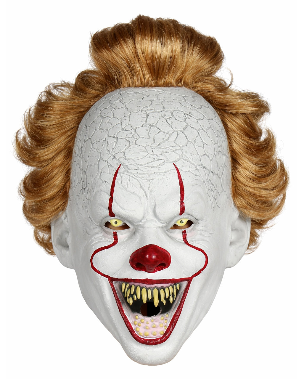 Máscara diabólica de payaso de terror con pelo