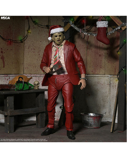 Texas Chainsaw Massacre Santa Leatherface Ultimate Action Figur 18cm
