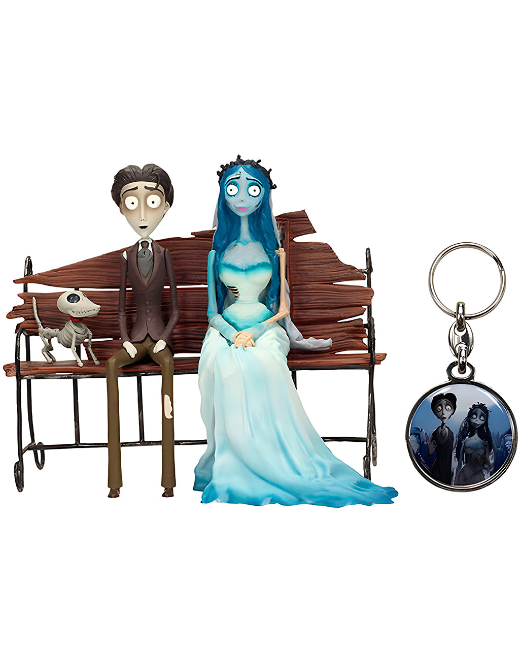 The Corpse Bride Emily And Victor Figurine & Keyring