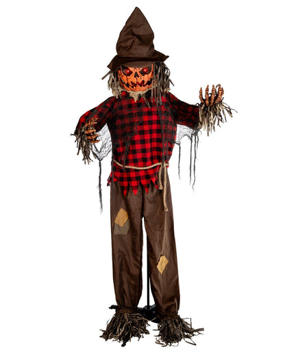Animatronic The Hollow Harvester Con Faccia Da Zucca 198 Cm