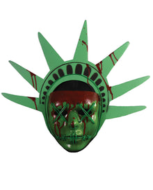 Lady Liberty Maske mit Lichteffekt - The Purge Election Year