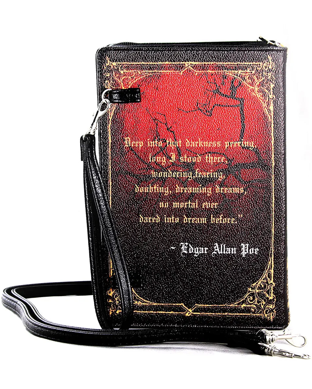The Raven Vintage Buch Handtasche