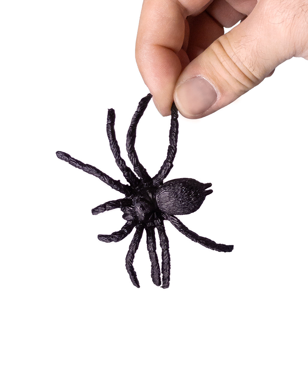 Tiefschwarze Spinnen 8x7cm im 6er Set