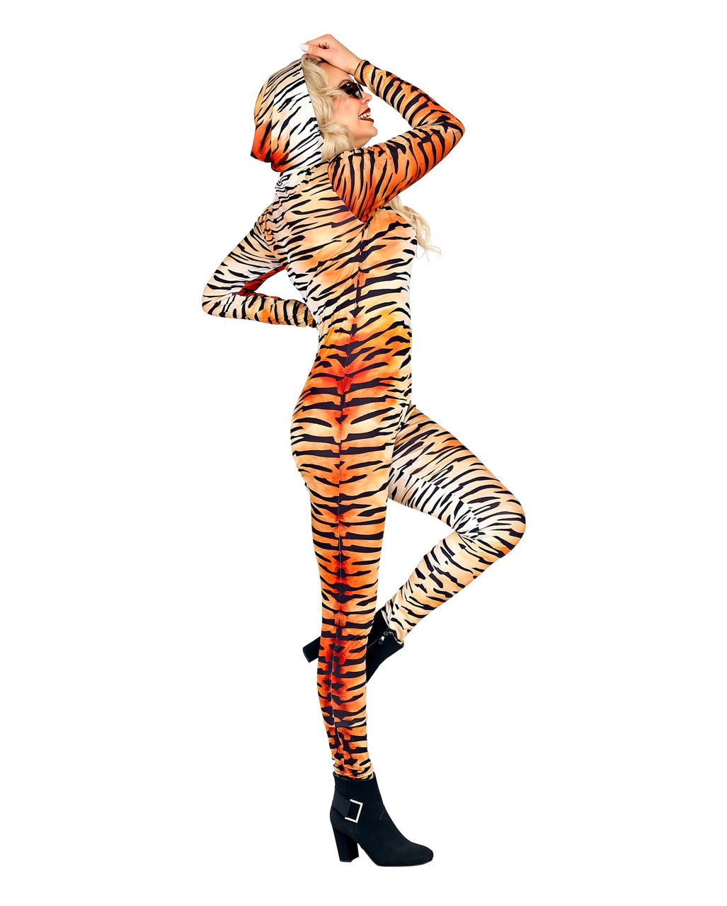 Tiger Jumpsuit mit Animal Print