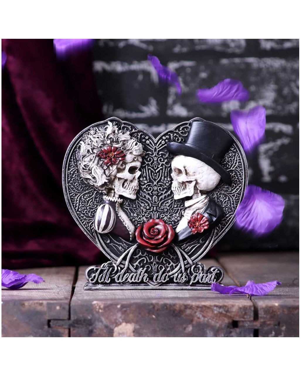 Gothic Skelett Liebespaar Spardose 17,1cm