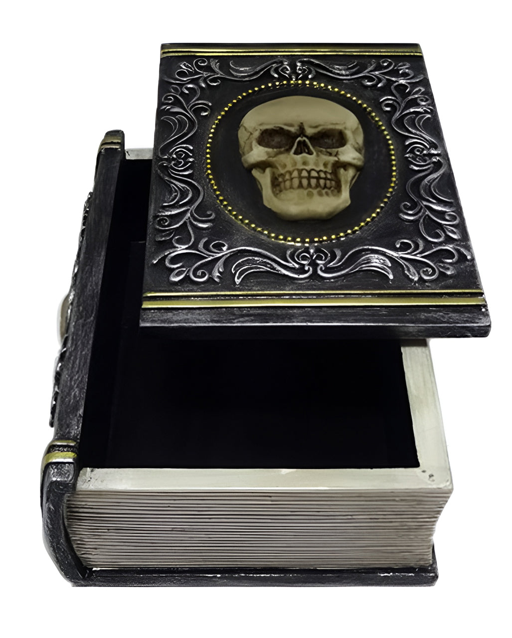 Libro Teschio Come Portagioie 11,5 Cm