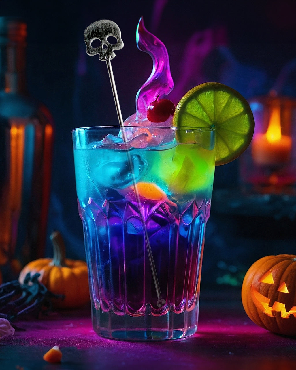 Totenkopf Cocktail Rührstab 2 St.