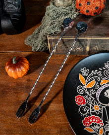 Skull Cocktail Spoon & Fork