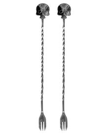 Skull Cocktail Spoon & Fork