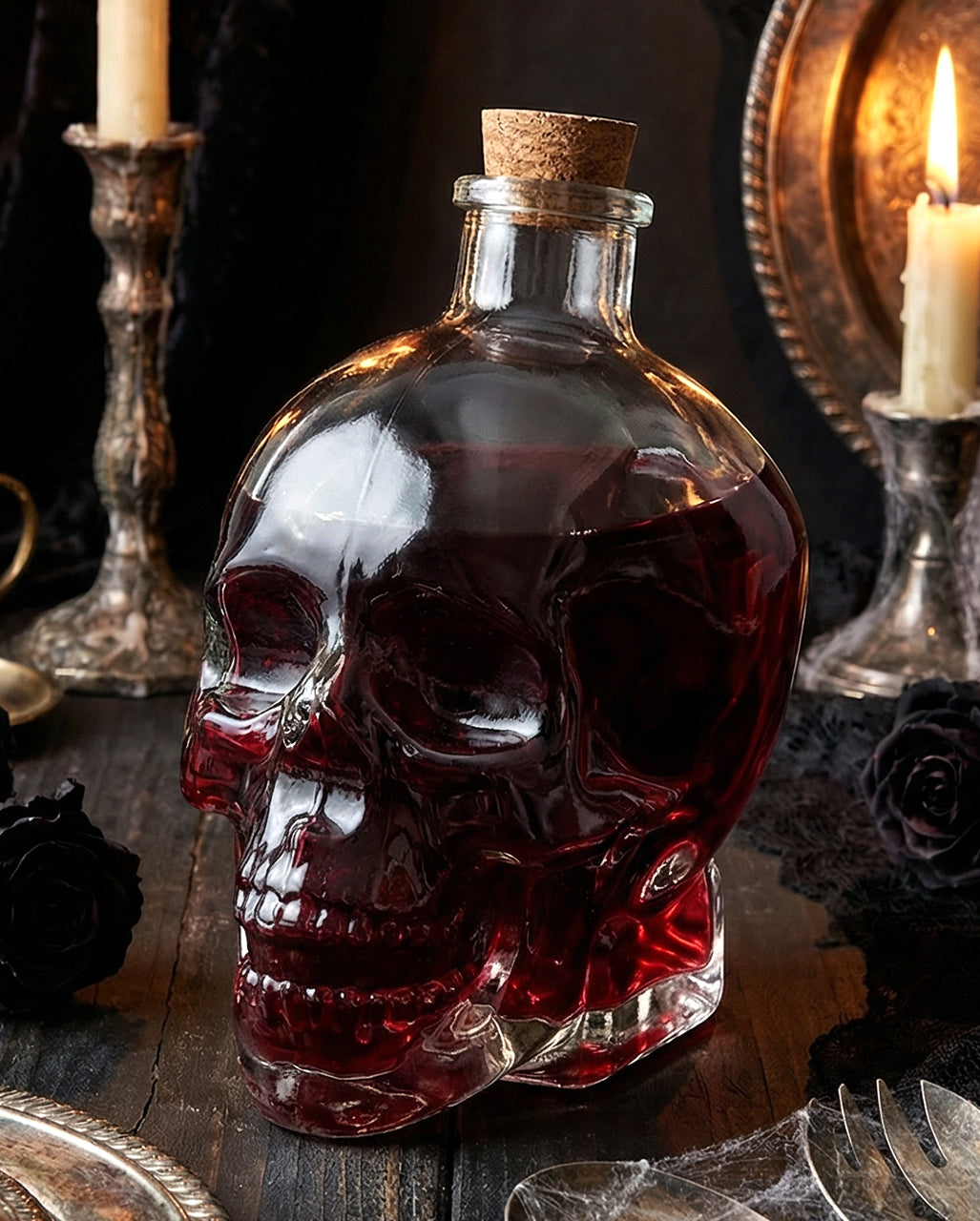 Totenkopf Flasche mit Korken 440ml