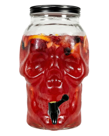 Totenkopf Getränkespender mit Zapfhahn 5L