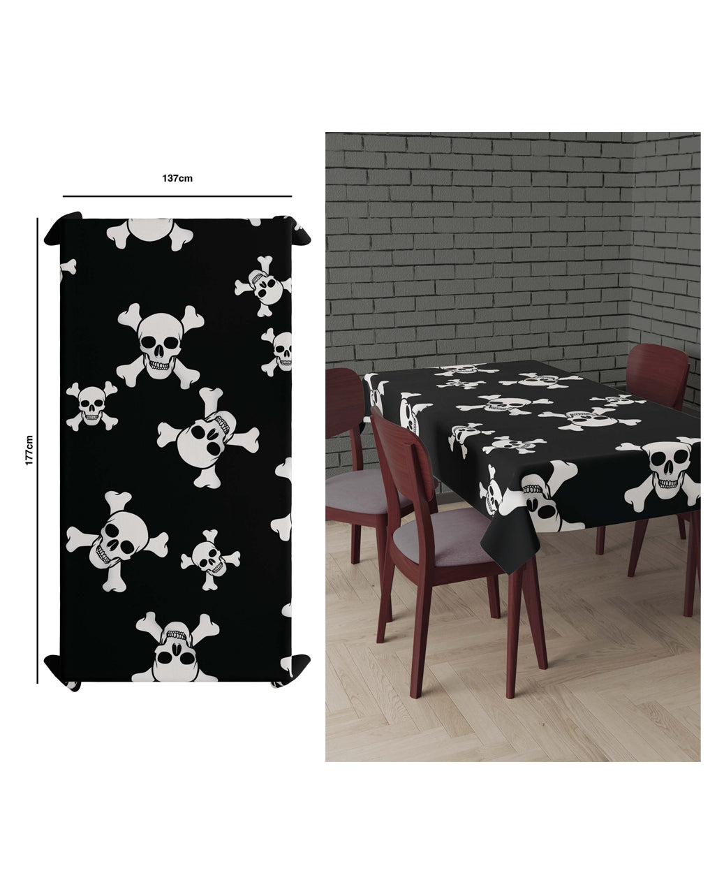 Totenkopf Halloween Tischdecke