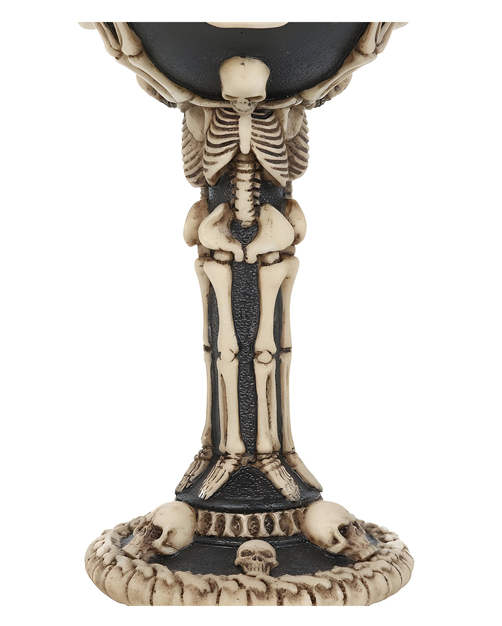 Skull Goblet With 3 Skulls & Bones As Motif 19cm