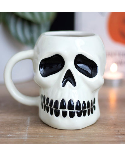 Skull Ceramic Mug With Handle