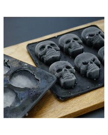 Totenkopf Eiswürfelform aus Silikon 2er Set