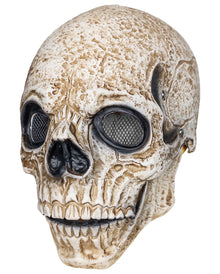 Totenkopf Skelett Maske mit beweglichem Kiefer