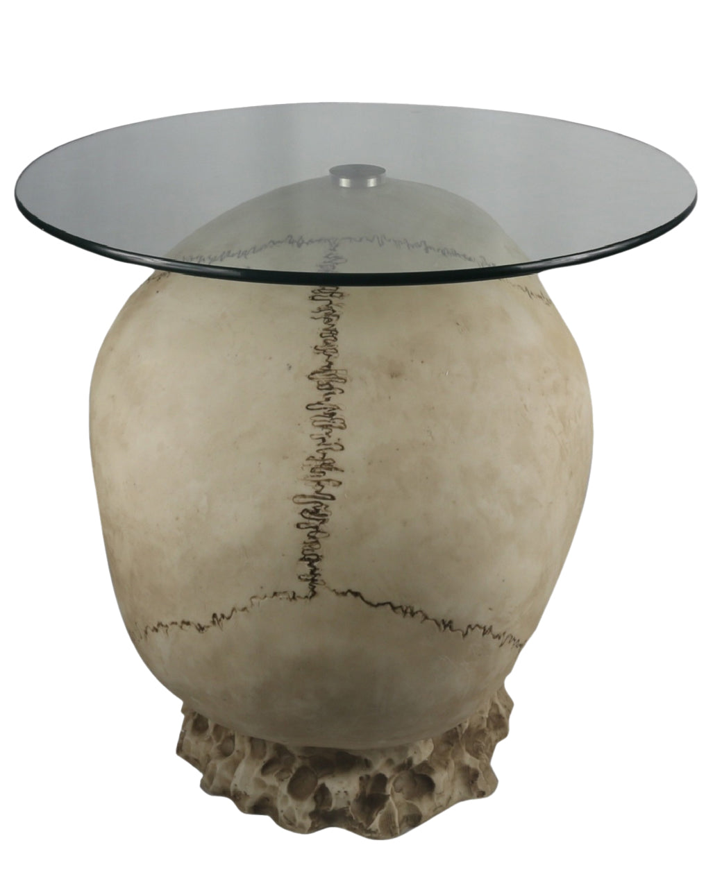 Totenschädel Tisch mit Glasplatte 56,5cm