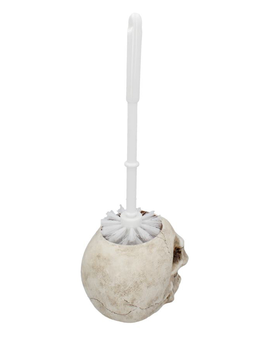 Totenschädel Toilettenbürstenhalter mit Bürste 16cm