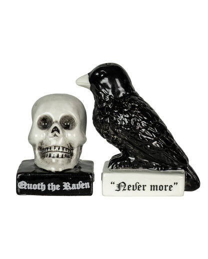 Totenkopf & Rabe als Salz & Pfefferstreuer
