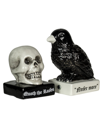 Totenkopf & Rabe als Salz & Pfefferstreuer