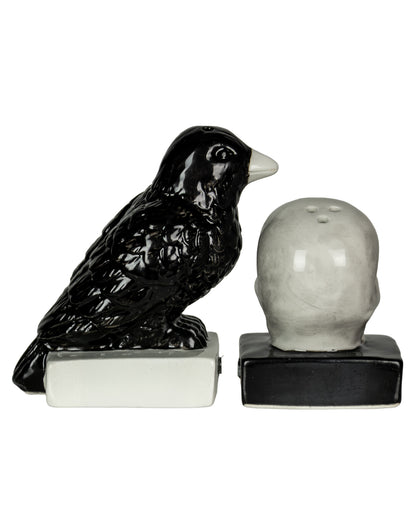 Totenkopf & Rabe als Salz & Pfefferstreuer